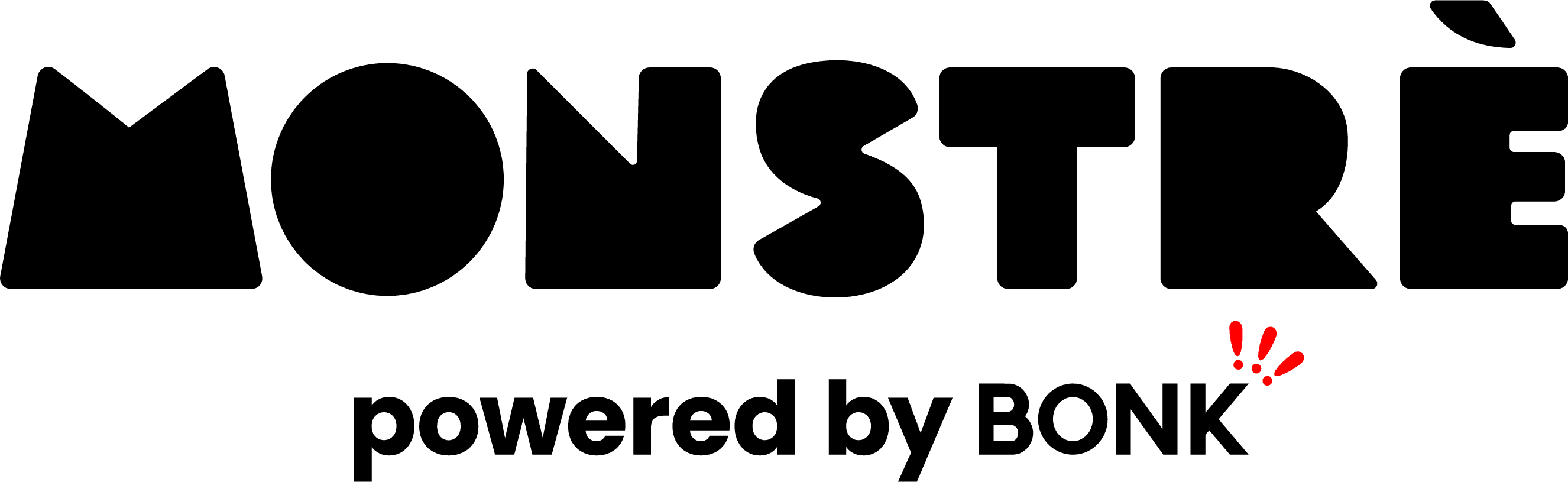 Monstre powered by Bonk wordmark